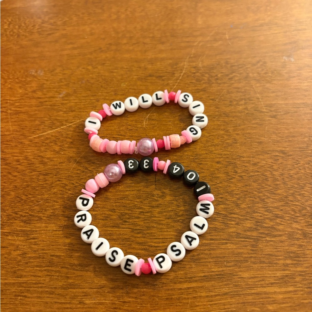 Inspirational-“I Will Sing Praise” Psalm 104:33- Handbeaded Friendship Bracelet
